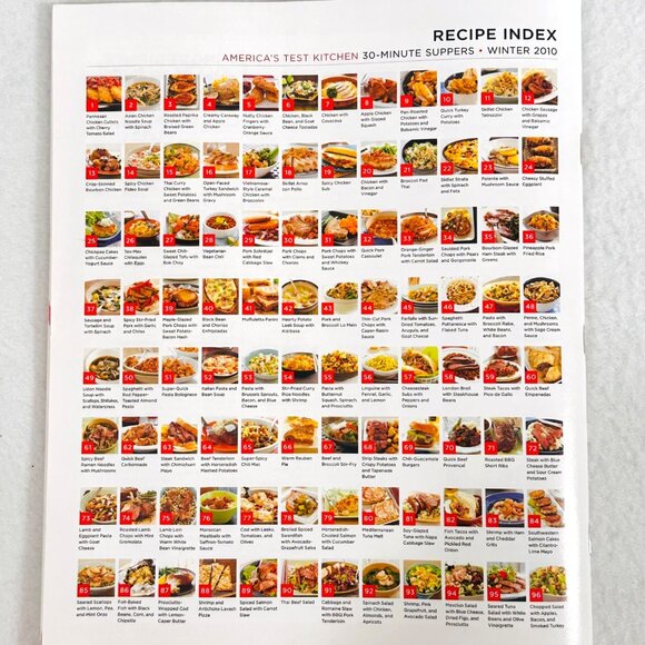 Americas Test Kitchen 30-Minute Suppers With 96 Tear-Out Recipe Cards (2010) - Picture 10 of 10